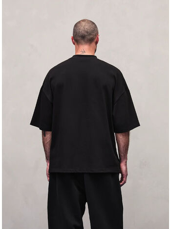 T-SHIRT HEAVY BOXY UNISEX, 0015 BLACK, small