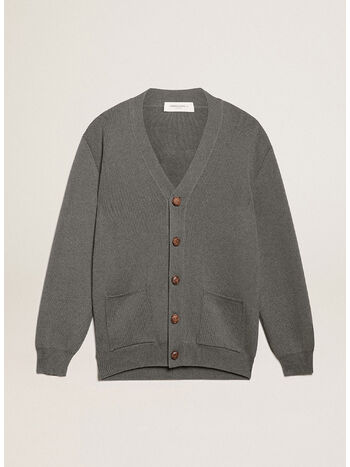 CARDIGAN CON BOTTONI, 60304 DARKGREYMELANGE, small
