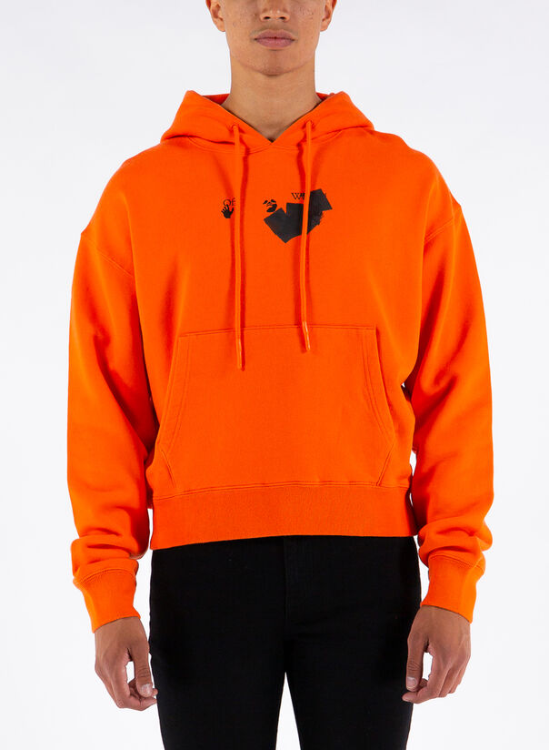 OFF-WHITE FELPA JUMBO MARKER OVER HOODIE Arancione, Nero Uomo | Susi