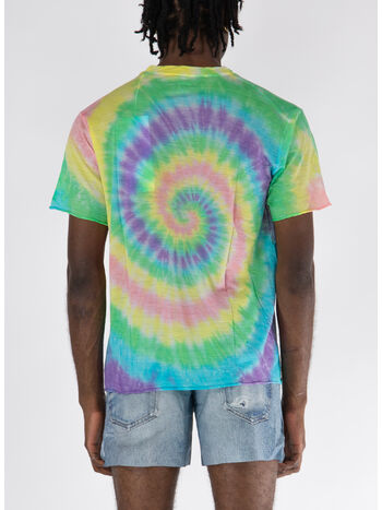 T-SHIRT CLOUD MERINO TEE, TIE-DYE PSYCHEDELIC, small