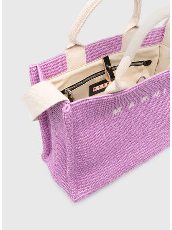 TOTE BAG PICCOLA IN RAFIA NATURALE, 00C04, small