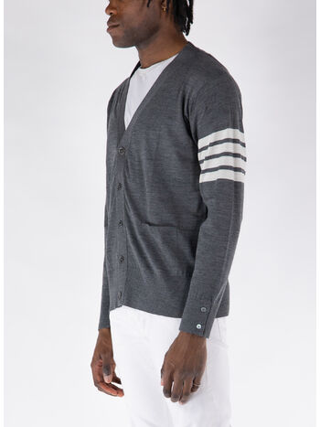 CARDIGAN CLASSIC V-NECK, 038 MED GREY, small