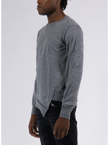 CDG PULLOVER KNIT X LACOSTE, GREY, small