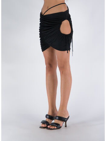 GONNA CORTA DRAPED JERSEY WITH CUT-OUT, 0473 BLACK 004, small