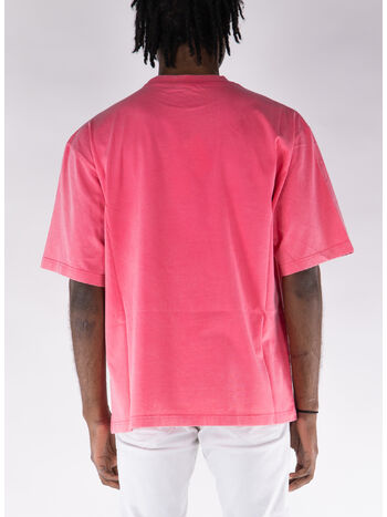 T-SHIRT A MANICHE CORTE CON STAMPA, PINK, small