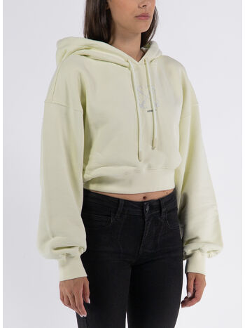 FELPA HOODIE SMALL ARROW PEARL, 6110 BEIGE BLACK, small