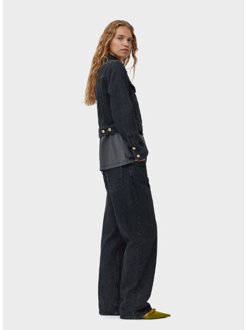 GIACCA HEAVY DENIM CROPPED, 006 WASHED BLACK, small