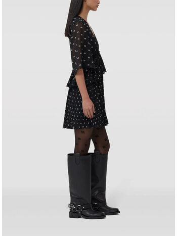 ABITO PLEATED FLOUNCE MINI, 099 BLACK, small