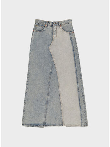 GONNA LUNGA IN DENIM, 962 LIGHT BLUE, small