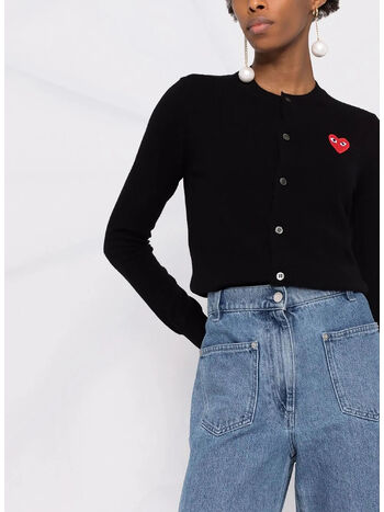 CARDIGAN CON CUORE, BLACK, small