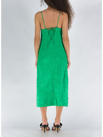 ABITO CRINKLED SATIN SLIP, 767 BRIGHT GREEN, small