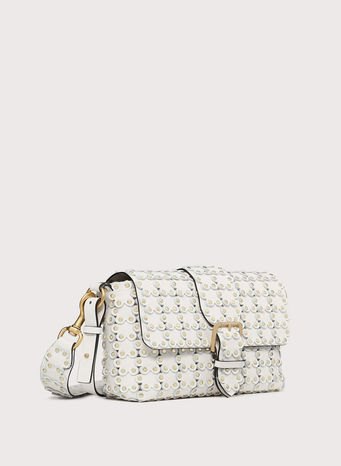 BORSA A SPALLA FLOWER PUZZLE, 031LATTE, small