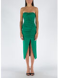 ABITO BRIGHT GREEN JERSEY STRAPLESS RUCHED, BRIGHT GREEN, thumb