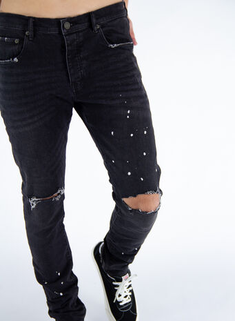 JEANS P001 BLACK OVER SPRAY, , small