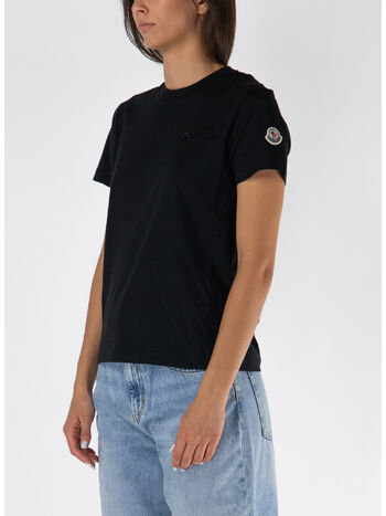 T-SHIRT GIROCOLLO CON PATCH LOGO, 999, small
