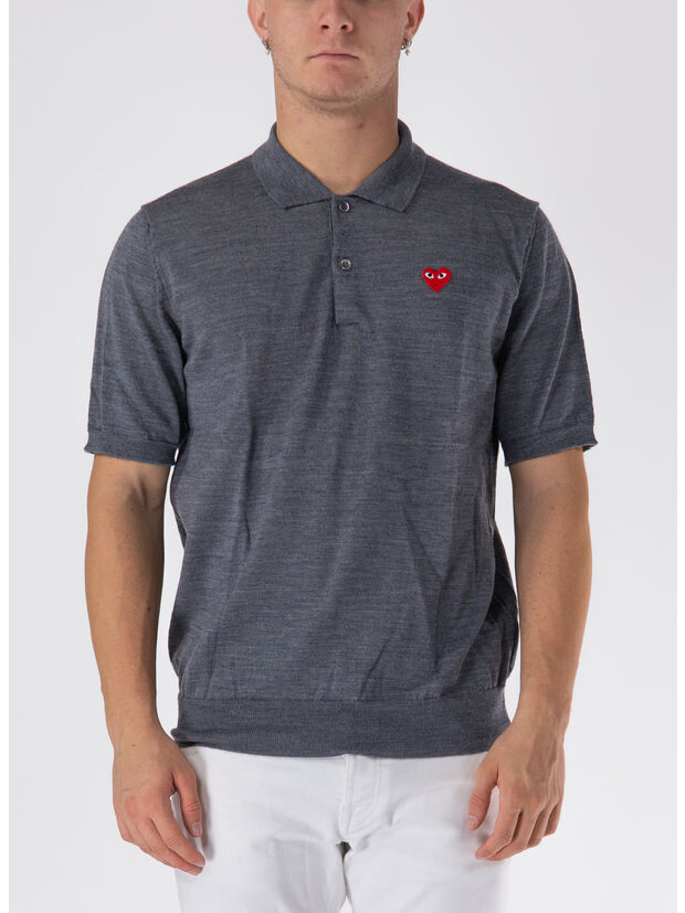 POLO A MANICHE CORTE CON LOGO UNISEX, , large