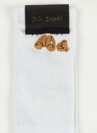 CALZE BEAR SOCKS, 0160WHITEBROWN, small