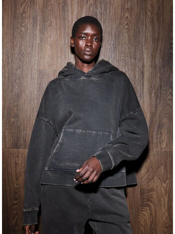 FELPA ARCHIVE HEAVY HOOD UNISEX, 0392 WASHED BLACK , small