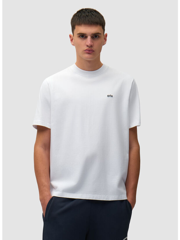 T-SHIRT BACK GRAPHIC, 100 WHITE, large