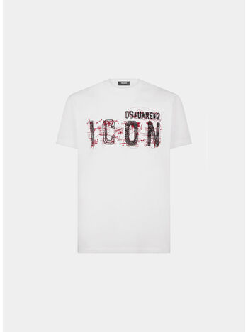 T-SHIRT ICON SCRIBBLE, 100 WHITE, small
