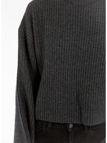PULLOVER FUNNEL NECK, ANTHRACITE MELANGE, small