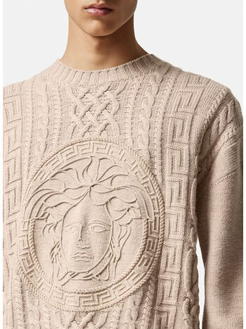 MAGLIA A TRECCE MEDUSA, 1KD40 SAND, small