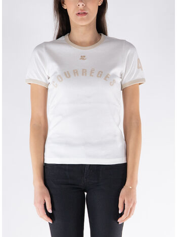T-SHIRT CONTRAST PRINTED, B086 WHITE, small