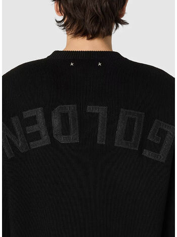 MAGLIONE GOLDEN KNIT CREW NECK, 90100 BLACK, small