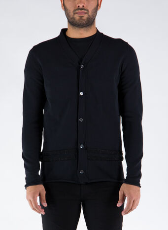 CARDIGAN CDG SHIRT, BLACK, small