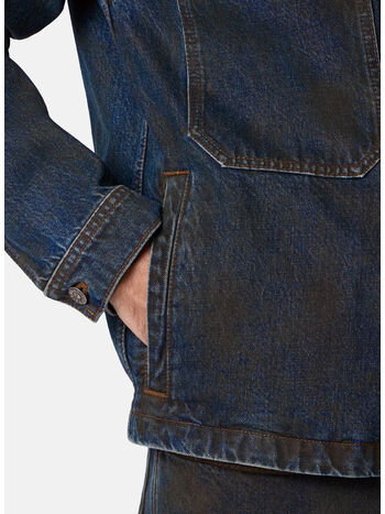 JACKET BIKER, VJ229 BLUE BLACK, small