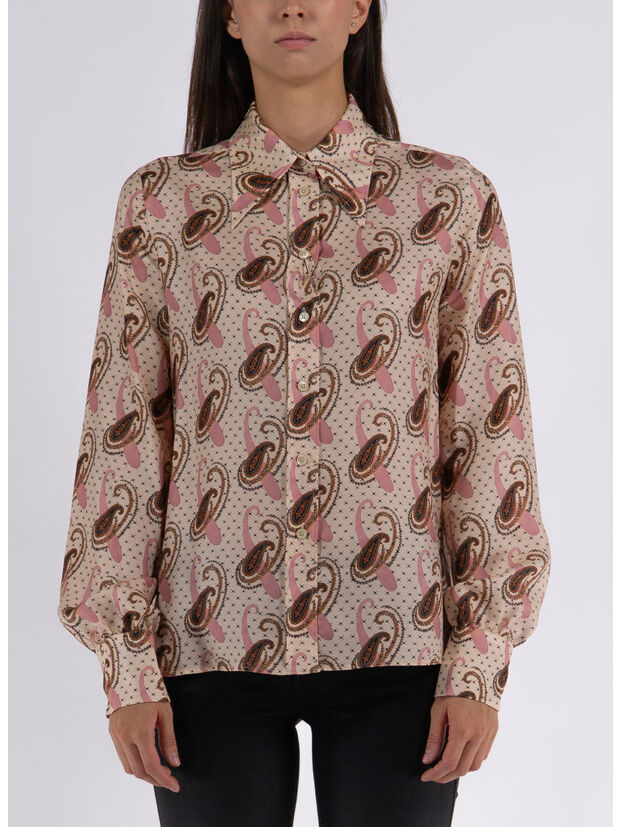 CAMICIA IN TWILL DI SETA PAISLEY, 990, large