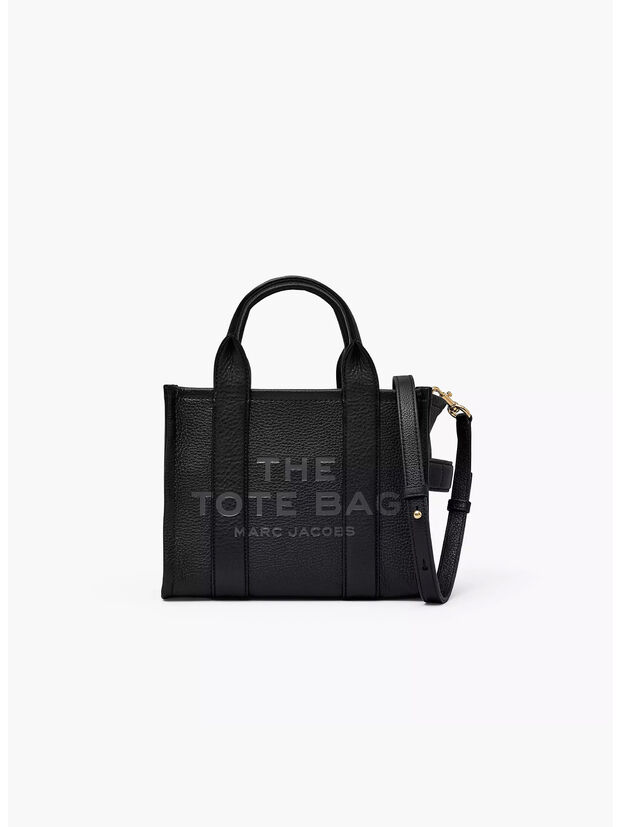 BORSA THE LEATHER SMALL TOTE, 001 BLACK, large