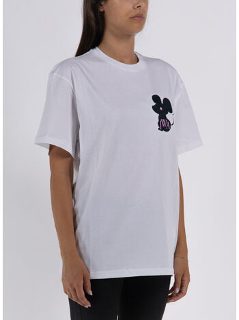 T-SHIRT MOUSE EMBROIDERY LOGO, 001 WHITE, small