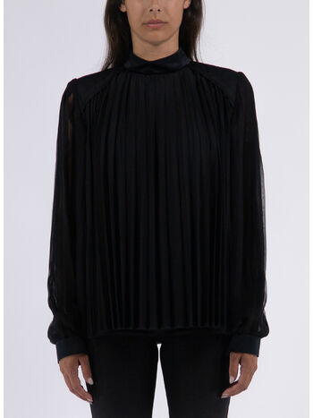CAMICIA BLUSA, 001 BLACK, small