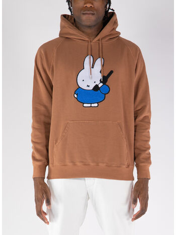 FELPA HOODIE MIFFY APPLIQUE, BROWN, small