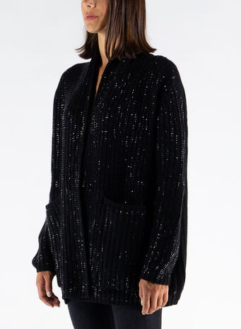 CARDIGAN DIAMOND, BLACK, small
