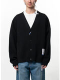 CARDIGAN COTTON POLYESTER MILAN, BLACK, thumb