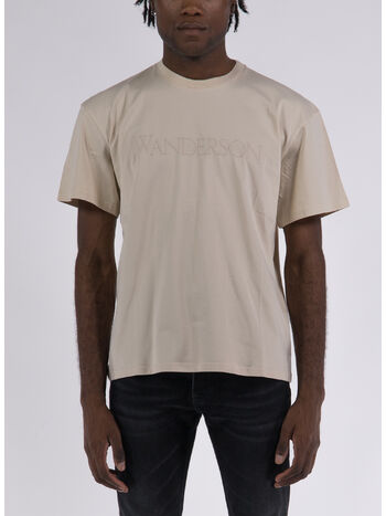 T-SHIRT LOGO EMBROIDERY, 132 BEIGE, small