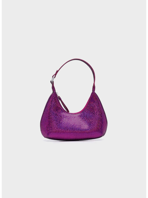 BORSA BABY AMBER FUCHSIA DISCO DOT LEATHER, FCH FUCHSIA, medium