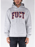 FELPA HOODIE CON LOGO STAMPATO, GRY0019 MELANGE, thumb