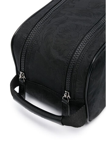BORSA BEAUTY FABRIC NYLON BAROCCO, 1B00E BLACK RUTHENIUM, small