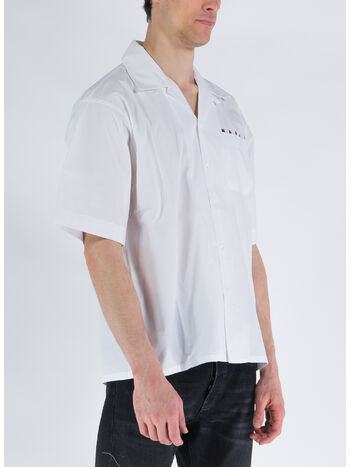 CAMICIA BOWLING IN COTONE TINTO FILO, LOW01, small