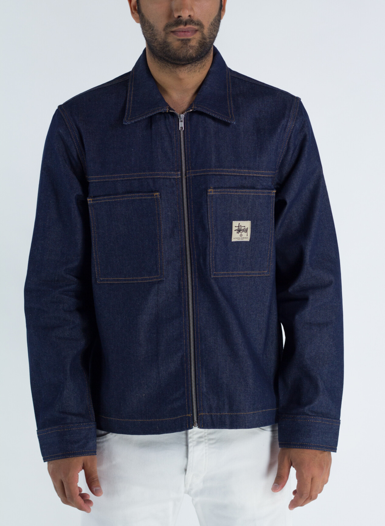 STUSSY CAMICIA DENIM ZIP UP WORK Man   Susi