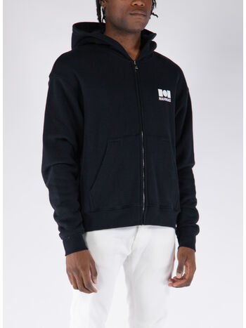 FELPA ZIP-UP, 001 BLACK, small