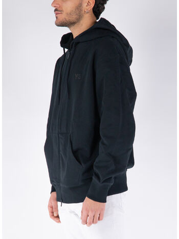 FELPA HOODIE FT CON ZIP, BLACK, small