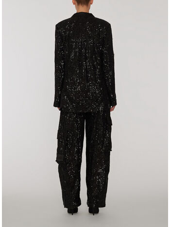 PANTALONE CARGO  SEQUINS, 1000 BLACK, small
