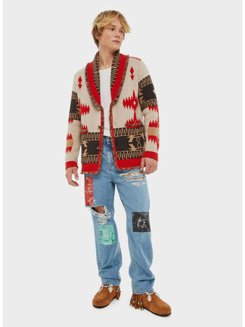 CARDIGAN ICON JACQUARD, 1727 SAND FIRE, small