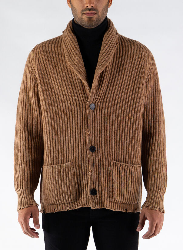 CARDIGAN SCIALLATO, 32612CAMMELLO, large