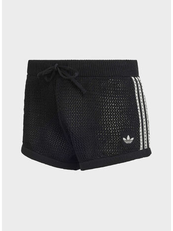 SHORT A MAGLIA ALL'UNCINETTO, BLACK, small