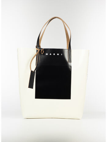 BORSA SHOPPING, ZO227 SILK WHITE/BLACK/BLACK, small